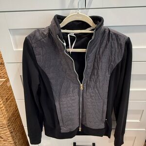 Fairway & Greene Women's Black and Gray Bomber Jacket